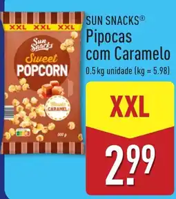 ALDI Sun Snacks pipocas com caramelo promoção