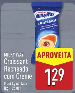 ALDI milky way croissant recheado com creme promoção