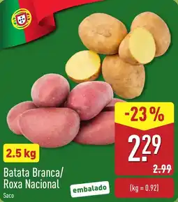 ALDI Batata Branca/Roxa Nacional promoção