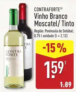 ALDI Contraforte vinho branco moscatel/tinto promoção