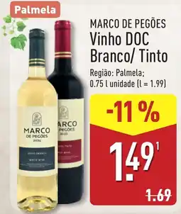 ALDI Marco de pegões vinho doc branco/tinto promoção