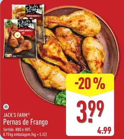 ALDI Jack's farm pernas de frango promoção