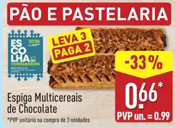 ALDI Espiga Multicereais de Chocolate promoção
