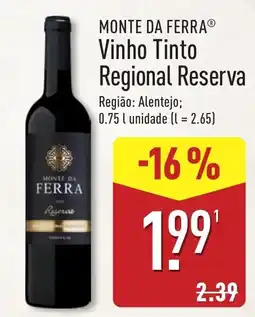 ALDI monte da ferra vinho tinto regional reserva promoção