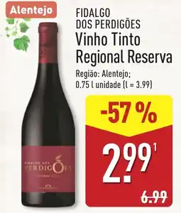 ALDI Fidalgo dos perdigões vinho tinto regional reserva promoção