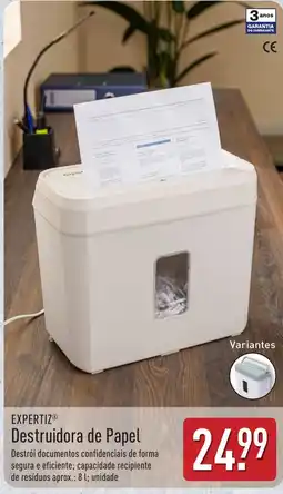 ALDI Expertiz destruidora de papel promoção
