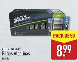 ALDI Activ energy pilhas alcalinas promoção