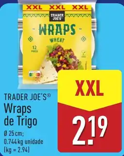 ALDI Trader Joe's wraps de trigo promoção