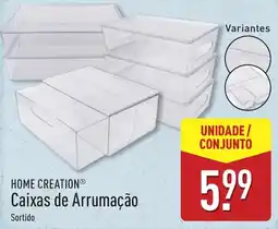 ALDI Home creation caixas de arrumação sortido promoção