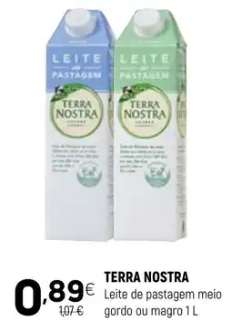 Coviran Terra nostra leite de pastagem meio gordo ou magro promoção