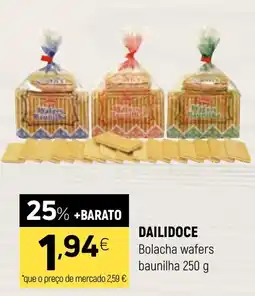 Coviran Dailidoce bolacha wafers baunilha promoção