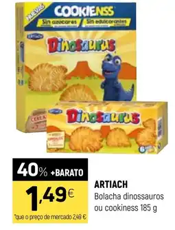 Coviran Artiach bolacha dinossauros ou cookiness promoção