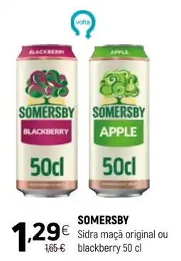Coviran somersby sidra maçã original ou blackberry 50 cl promoção