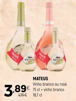 Coviran Mateus vinho branco ou rosé promoção