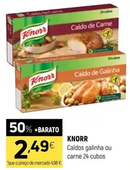 Coviran Knorr caldos galinha ou carne 24 cubos promoção