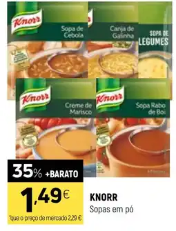 Coviran Knorr sopas em pó promoção