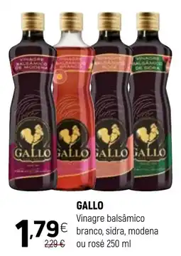 Coviran Gallo vinagre balsâmico branco, sidra, modena ou rosé promoção
