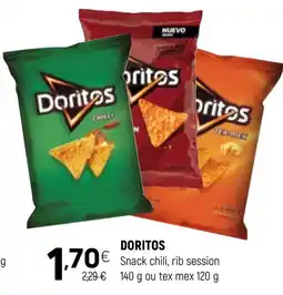 Coviran Doritos Snack chili, rib session promoção