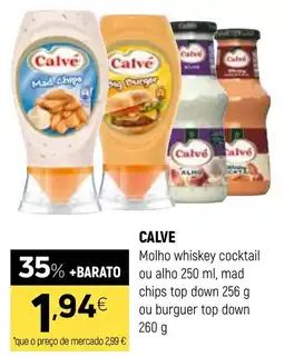 Coviran Calvé molho whiskey cocktail ou alho promoção