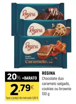 Coviran Regina chocolate duo caramelo salgado, cookies ou brownie promoção