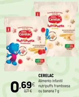 Coviran Cerelac Alimento infantil nutripuffs framboesa ou banana promoção