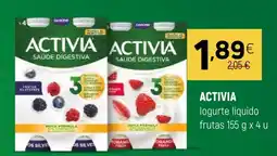 Coviran activia logurte liquido frutas promoção