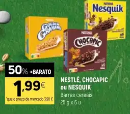 Coviran nestlé, chocapic ou nesquik barras cereais promoção