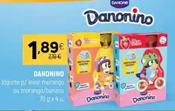 Coviran Danonino logurte p/ levar morango ou morango/banana promoção