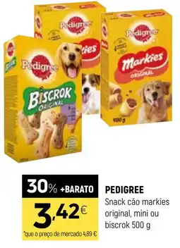 Coviran Pedigree snack cão markies original mini ou biscrok promoção