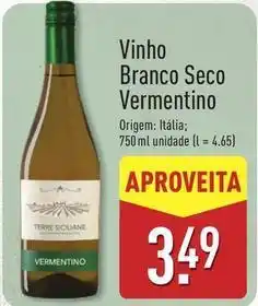 ALDI Vinho branco seco vermentino promoção