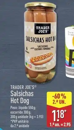 ALDI Salsichas hot dog promoção