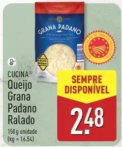 ALDI Queijo grana padano ralado promoção
