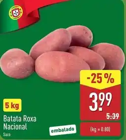 ALDI Nacional - batata roxa promoção