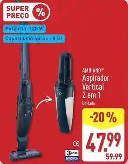 ALDI Aspirador vertical 2 em 1 promoção