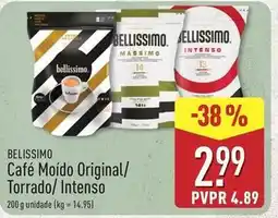 ALDI Bellissimo - café moido original/ torrado/ intenso promoção