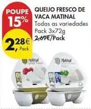 Pingo Doce Matinal - queijo fresco de vaca promoção