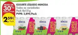 Pingo Doce Mimosa - iogurte liquido promoção