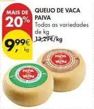Pingo Doce Paiva - queijo de vaca promoção