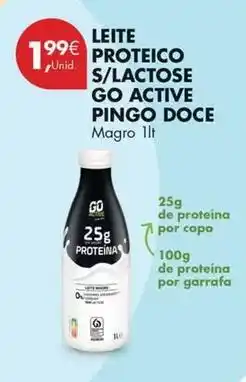 Pingo Doce Pingo doce - leite proteico s/lactose go active promoção