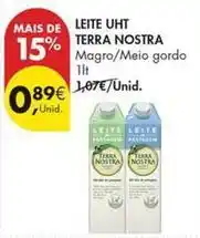 Pingo Doce Terra nostra - leite uht promoção