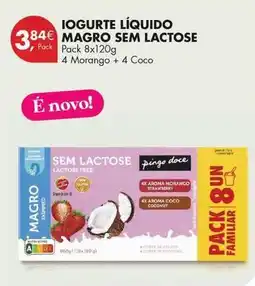 Pingo Doce Pingo doce - iogurte liquido magro sem lactose promoção