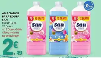 Amaciador para roupa san floral/talco