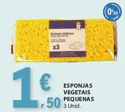 E.Leclerc esponjas vegetais pequenas promoção