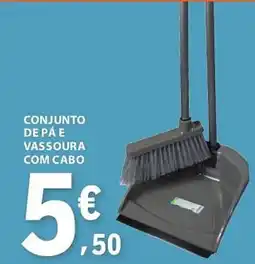 E.Leclerc conjunto de pá e vassoura com cabo promoção