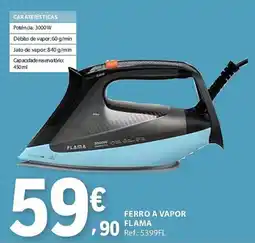 E.Leclerc Ferro a vapor flama promoção