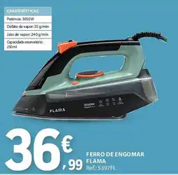 E.Leclerc Ferro de engomar flama promoção