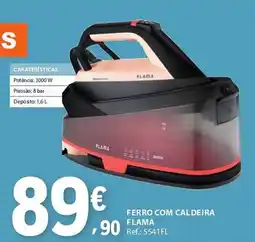 E.Leclerc Ferro com caldeira flama promoção