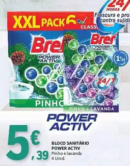 E.Leclerc Bref bloco sanitário power activ pinho e lavanda promoção