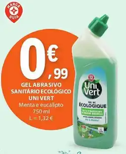 E.Leclerc Gel abrasivo sanitário ecológico uni vert menta e eucalipto promoção