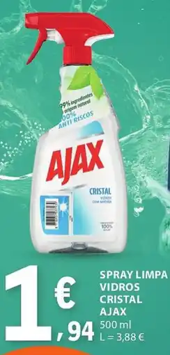 E.Leclerc spray limpa vidros cristal ajax promoção